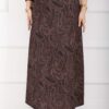 Scuba Midi Skirt with Shawl Pattern Burgundy – Bild 2
