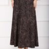 Scuba Midi Skirt with Shawl Pattern Black - Afbeelding 2