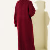 Shawl Collar Basic Long Knit Cardigan Burgundy – Bild 3