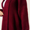 Shawl Collar Basic Long Knit Cardigan Burgundy – Bild 4