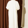 Shawl Collar Basic Long Knit Cardigan Ecru - الصورة 3