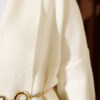 Shawl Collar Basic Long Knit Cardigan Ecru - الصورة 4