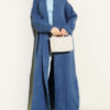 Shawl Collar Basic Long Knit Cardigan Indigo