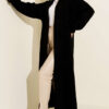 Shawl Collar Basic Long Knit Cardigan Black