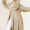 Shawl Collar Pocketed Knit Cardigan Beige