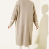 Shawl Collar Pocketed Knit Cardigan Beige – Image 3