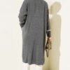 Shawl Collar Pocketed Knit Cardigan Smoke – Image 3