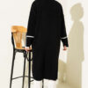 Shawl Collar Pocketed Knit Cardigan Black – Image 3
