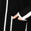Shawl Collar Pocketed Knit Cardigan Black – Image 4