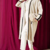 Shawl Collar Pocketed Knit Cardigan Stone – Image 2