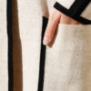 Shawl Collar Pocketed Knit Cardigan Stone – Image 4