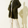 Shawl Collar Rice Knit Cardigan Khaki - الصورة 2