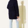 Shawl Collar Rice Knit Cardigan Navy Blue - الصورة 3