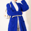 Shawl Collar Rice Knit Cardigan Saxon Blue