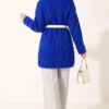 Shawl Collar Rice Knit Cardigan Saxon Blue - Imagen 4