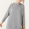 Oversized Patch Tunic Slate Grey