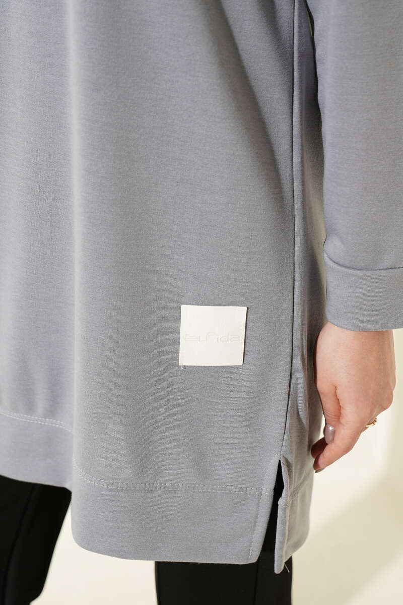 Oversized Patch Tunic Slate Grey – Bild 4