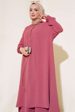 Alternative view of Loose Fit Two-Piece Set Rose Dust