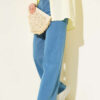 Baggy Cropped Pants Light Blue - Image 2