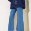 Short Fringed Denim Pants Blue - Afbeelding 2
