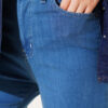 Short Fringed Denim Pants Blue - Afbeelding 4