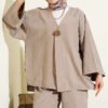 Relaxed One-Button Two-Piece Set Mink – Image 2