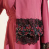 Floral Embellished Abaya Dress Rose Dust – Image 4