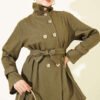 Salyangoz Buttoned Denim Two-Piece Set Khaki - Imagen 2