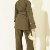 Salyangoz Buttoned Denim Two-Piece Set Khaki - Imagen 3