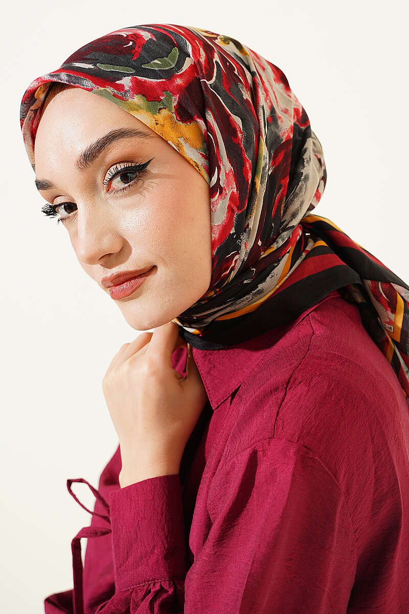 Twisted Pattern Elegance Scarf Red – Bild 2