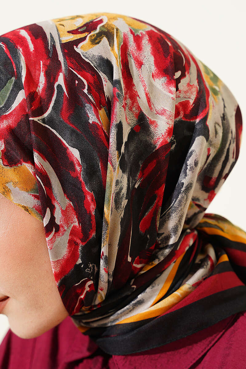 Twisted Pattern Elegance Scarf Red – Bild 4