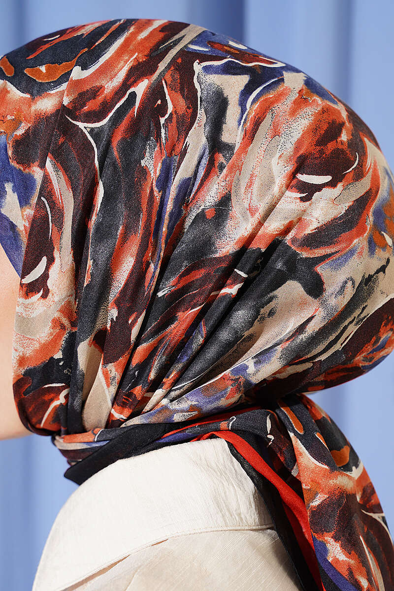 Twisted Pattern Elegance Scarf Black - الصورة 4
