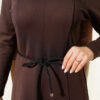 Scuba Detailed Belted Dress Brown – Bild 3