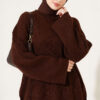 Selanik Knit Oversized Tunic Brown
