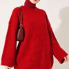 Selanik Knit Oversized Tunic Red