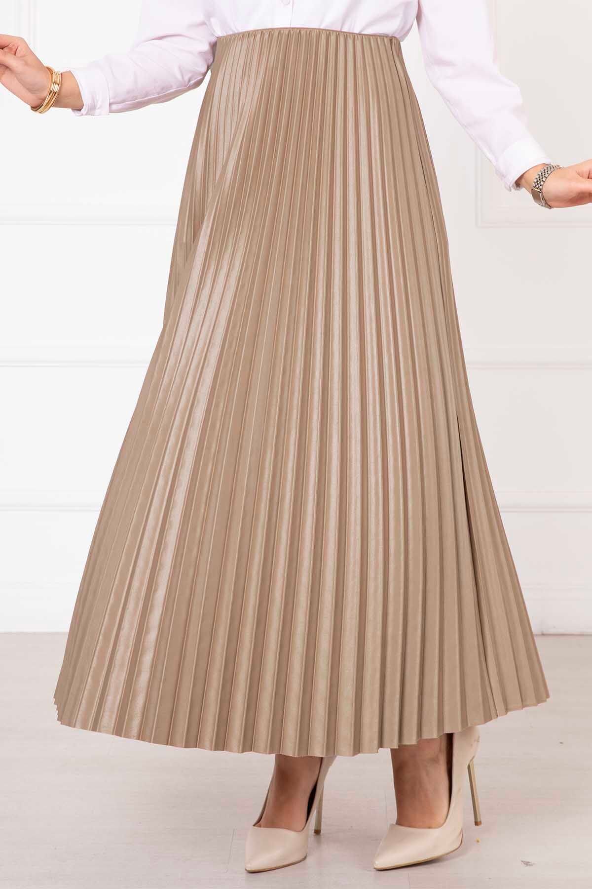 Sena Pleated Skirt Mink – Image 4