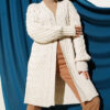 Basket Weave Knit Cardigan Beige