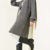 Basket Weave Knit Cardigan Smoke