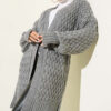 Basket Weave Knit Cardigan Grey – Bild 2