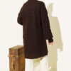 Basket Weave Knit Cardigan Brown - الصورة 3