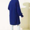 ⁦Basket Weave Knit Cardigan Navy Blue⁩ - الصورة ⁦3⁩