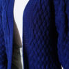 ⁦Basket Weave Knit Cardigan Navy Blue⁩ - الصورة ⁦4⁩