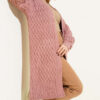 Basket Weave Knit Cardigan Powder Pink