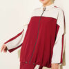 Striped Detail Zip-Up Two-Piece Set Burgundy – Bild 2