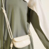 Striped Detail Zip-Up Two-Piece Set Khaki - الصورة 4