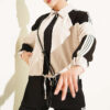 Striped Detail Ribbed Two-Piece Set Black - Image 2