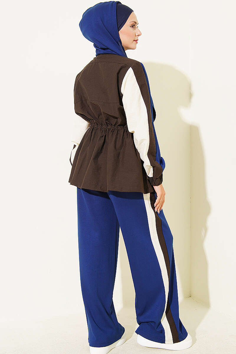 Striped Detail Sports Two-Piece Set Navy Blue - Afbeelding 3