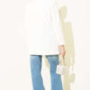 Striped Embellished Cut-Off Hem Trousers Light Blue – Image 3