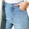 Striped Embellished Cut-Off Hem Trousers Light Blue – Image 4