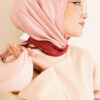 Striped Bamboo Crinkle Scarf Burgundy - immagine 2
